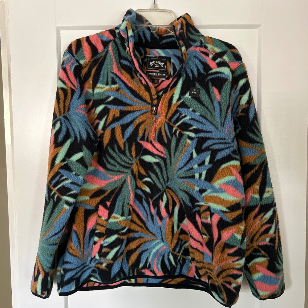 Sherpa fleece tropical print